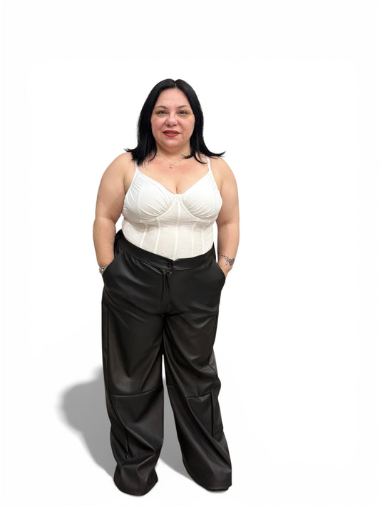 Pantalone in ecopelle