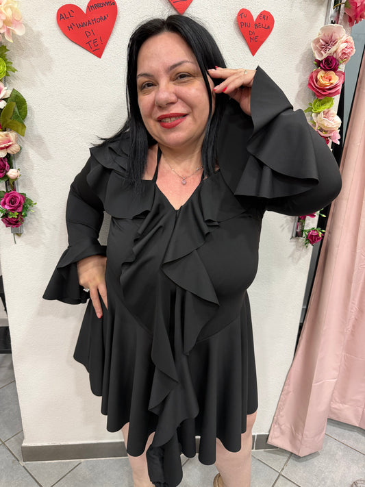 vestito elegante corto curvy