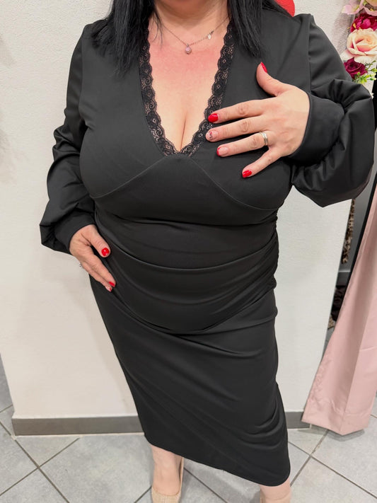 vestito elegante lungo curvy