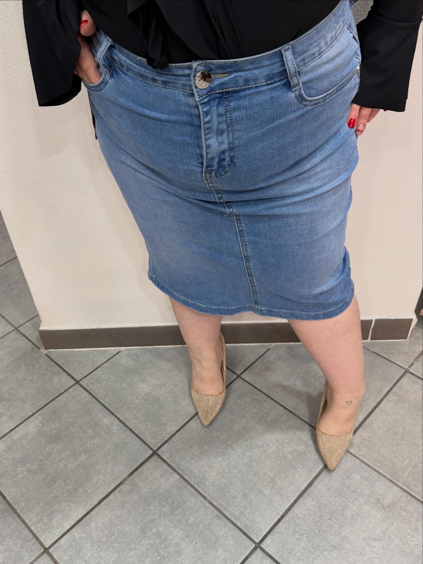 gonna di jeans elastica