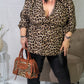 Maglia Curvy Tigrata con maniche 3/4 ed elastico