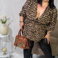 Maglia Curvy Tigrata con maniche 3/4 ed elastico