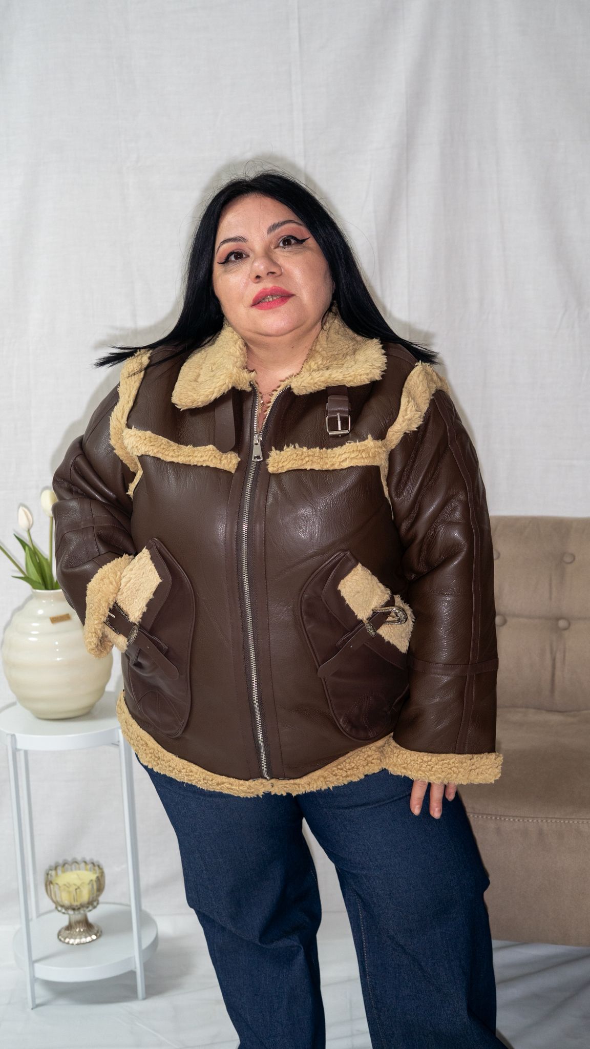 Montone In Ecopelle Curvy