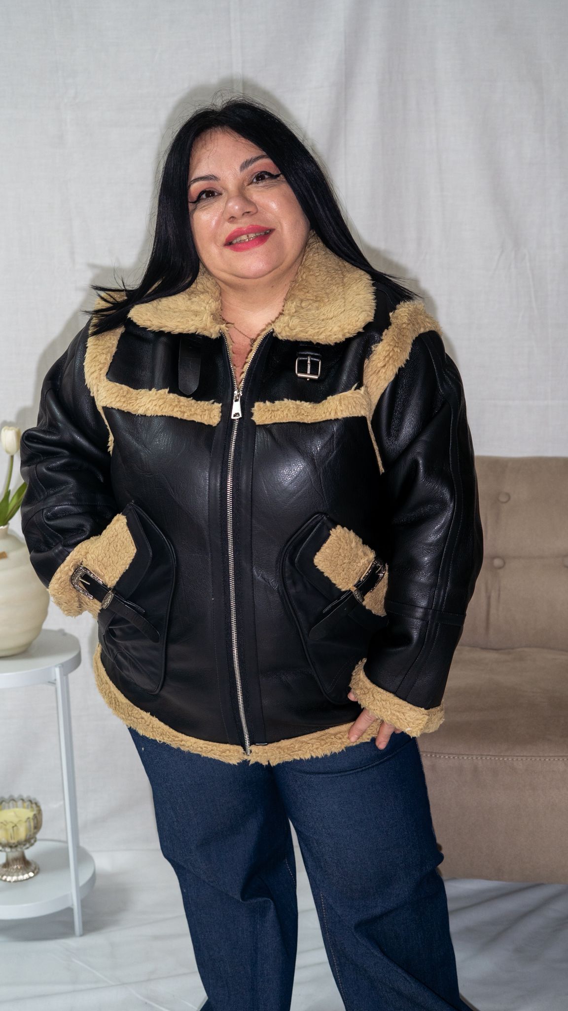 Montone In Ecopelle Curvy